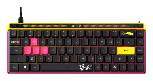ASUS ROG Falchion Ace HFX ZywOo Edition клавиатура Игровой USB QWERTY Международный американский стандарт Черный