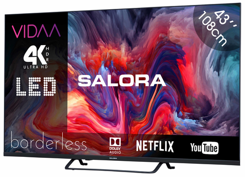 Salora FOD43UV TV 109.2 cm (43") 4K Ultra HD Smart TV Wi-Fi Black 230 cd/m² – image 3