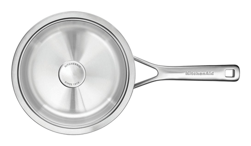 KitchenAid Multi-Ply Stainless Steel Saucepan with Lid in Silver Size: Medium Silver Medium - image 2