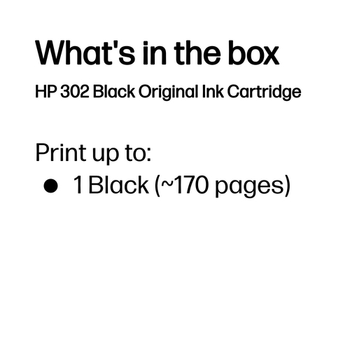 HP 302 Black Original Ink Cartridge (F6U66AE) - image 3