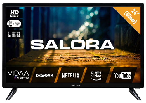 Salora 24XDV400 TV 61 cm (24") HD Smart TV Wi-Fi Black 200 cd/m²