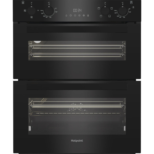 Hotpoint Duh 12G1 B Built Under Electric Double Oven - Black - A Rated, Black - image 1