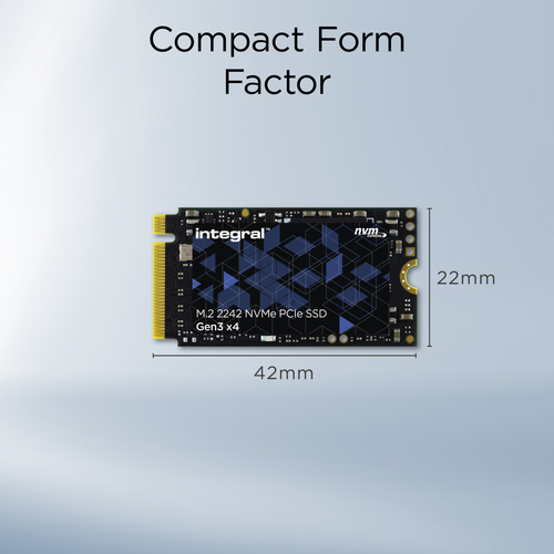 Integral 2TB-2048GB SSD M.2 2242 NVME 1.3 PCIe Gen3 x4 R-2400MB/s W-2100MB/s TBW 720 (double-sided chips) – image 3