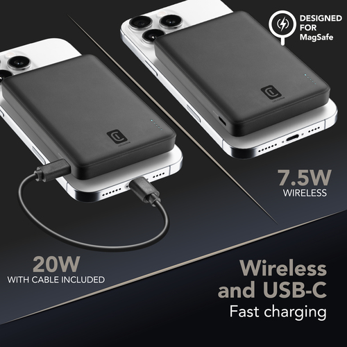 Cellularline MAG 10,000 MAGNETIC WIRELESS POWER BANK BLACK – image 4