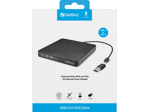 USB-C/A DVD Drive, afbeelding 5