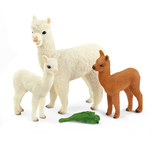 Schleich Wild Life - Alpacafamilie speelfiguur, afbeelding 2