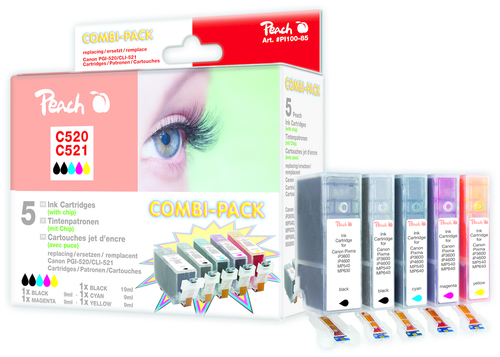 Peach 313555 ink cartridge 5 pc(s) Black, Cyan, Magenta, Yellow