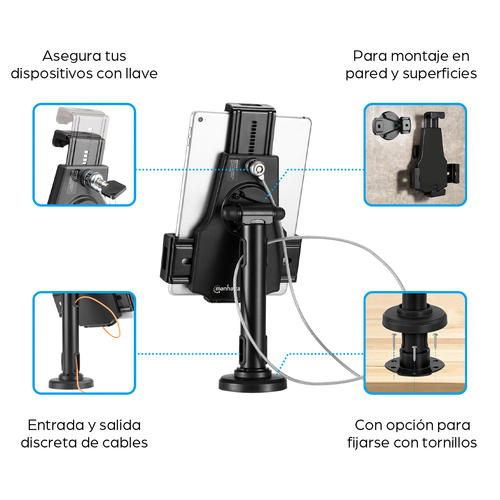 Soporte para Tablet o iPad 2 en 1 MANHATTAN 462112