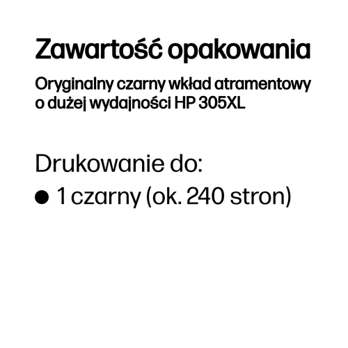 HP Inc. Tusz nr 305XL Black 3YM62AE wkład do drukarki atramentowej