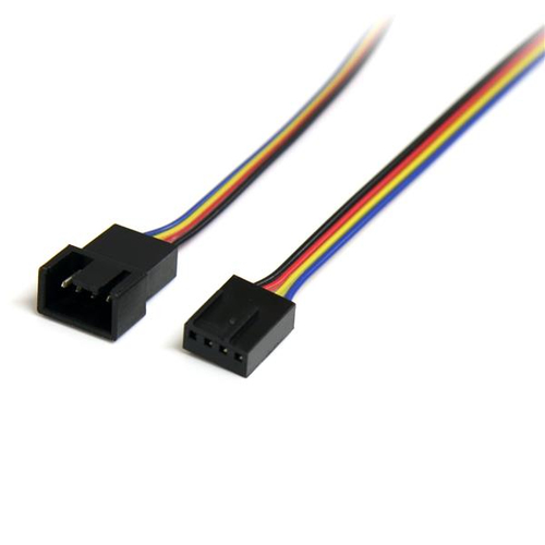 StarTech.com 12in 4 Pin Fan Power Extension Cable - M/F - Fan power extension cable - 4 pin PWM (M) to 4 pin PWM (F) - FAN4EXT12 Forlængerkabel til blæserstrøm 30.5cm