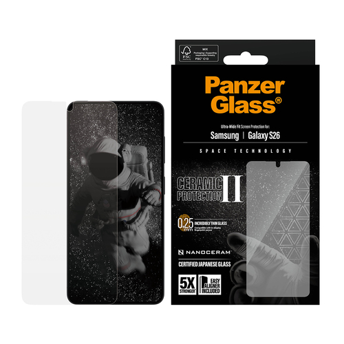 PanzerGlass Ceramic Screen Protector Samsung Galaxy S26  Ultra-Wide Fit w EasyAligner – Foto 3 von 7