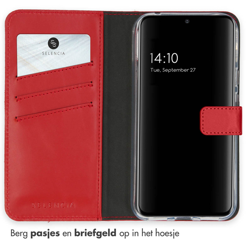 Selencia Echt Lederen Bookcase Google Pixel 8a - Rood, afbeelding 3