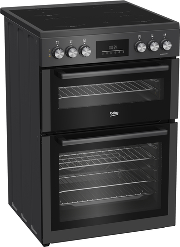 Beko AeroPerfect™ FTC6731A 60cm Wide Single Oven Electric Cooker with Ceramic Hob - Anthracite - A Rated, Grey - image 2