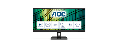 AOC E2 Q34E2A монитор для ПК 86,4 cm (34") 2560 x 1080 пикселей Full HD+ LED Черный
