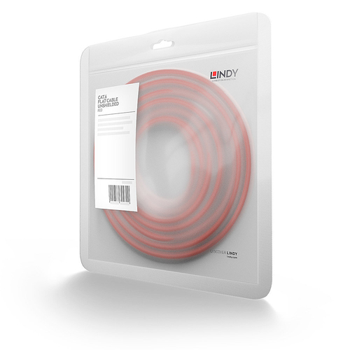 LINDY 47513 RJ45 Netwerkkabel, patchkabel CAT 6 U/UTP 3.00 m Rood 1 stuk(s) – Foto 3 van 4