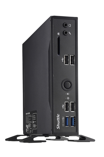 Shuttle XPC slim Barebone DS20UV2, Celeron 5205U, 1xHDMI, 1xDP, 1xVGA, 2xLAN (1xGbit