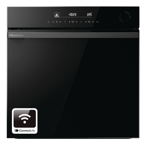 Hisense Hi6 BlackLine AirFry BSA66346PDBGUK Electric Pyrolytic Steam Smart Oven - Jet Black, Black - image 1