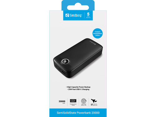 Sandberg 421-49 powerbank Half-solid-state 20000 mAh Zwart, afbeelding 4