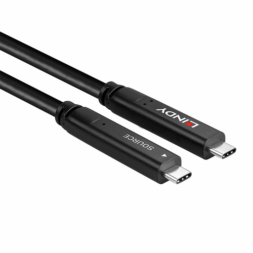 Lindy 43398 USB 3.2 Gen 1 Fiber Optic Hybrid 5Gbps 60W USB Type-C 10m, afbeelding 3