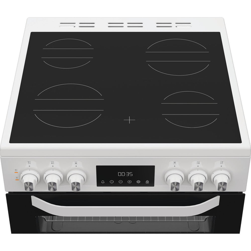 Hotpoint HTE6VDCW 60cm Wide Single Oven Electric Cooker with Ceramic Hob - White - A/A Rated, White - image 4