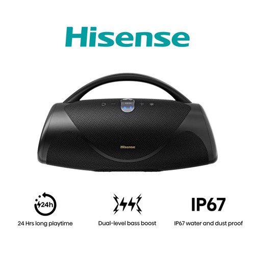 Hisense 20019370 portable/party speaker Stereo portable speaker Black 360 W