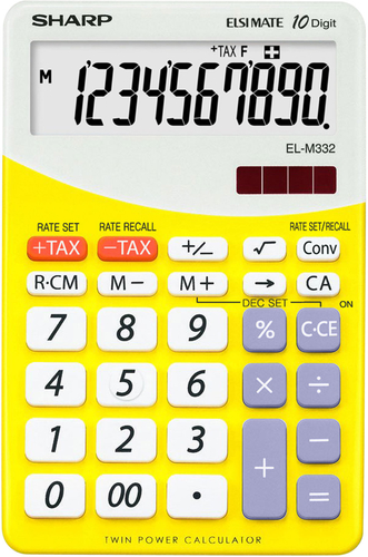 Sharp EL-M332BYL calculator Pocket Basic Yellow
