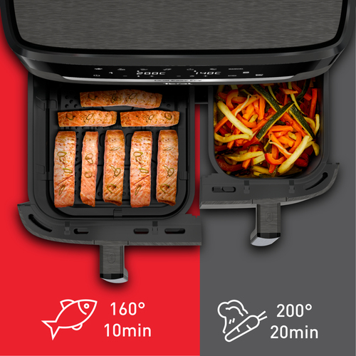 Tefal EY942H Easy Fry Dual XXL Friteuse sans huile Gris – Photo 8 sur 10