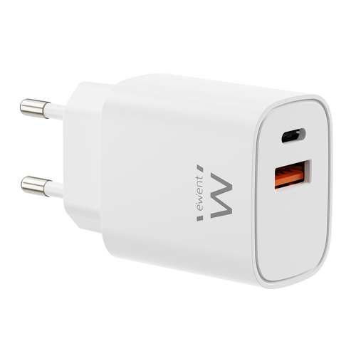 Ewent EW1326 mobile device charger Universal White AC Fast charging Indoor