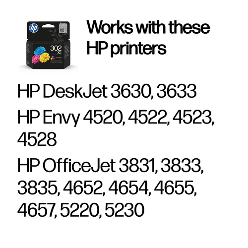HP 302XL High Yield Tri-colour Original Ink Cartridge (F6U67AE) - image 2