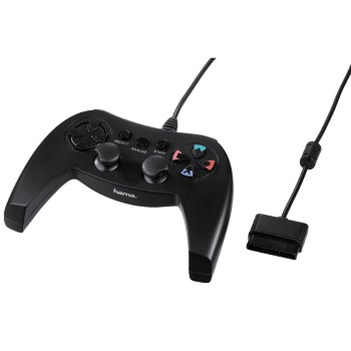 Hama 115409 Black Gameport Gamepad Analogue Playstation, Playstation 2