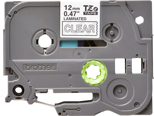 Original Brother P-Touch TZE135 12mm Gloss Tape - White on Clear - image 2