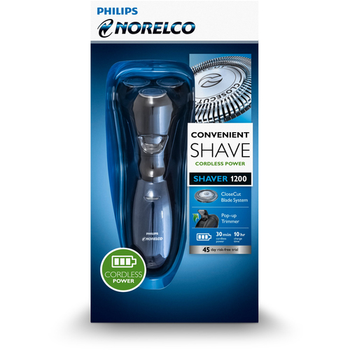 Philips Norelco BeardTrimmer 1200 AT620/81 men's shaver Rotation shaver Trimmer Black, Blue – image 2