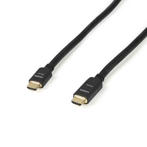 StarTech.com 65 ft (20m) High Speed HDMI Cable - Male to Male - Active - 28AWG - CL2 Rated In-wall Installation - Ultra HD 4K x 2K - Active HDMI Cable (HDMM20MA) HDMI-kabel 20m Sort
