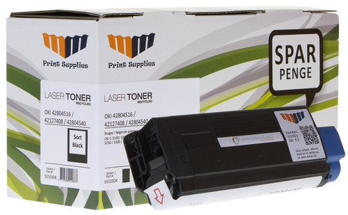 MM Black Laser Toner - OKI 42804516 / 42127408 / 42804540 - For OKI C 3100 / 3200 / 5xxx series