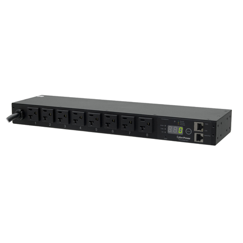 CyberPower PDU20M8FNET power distribution unit (PDU) 8 AC outlet(s) 1U Black