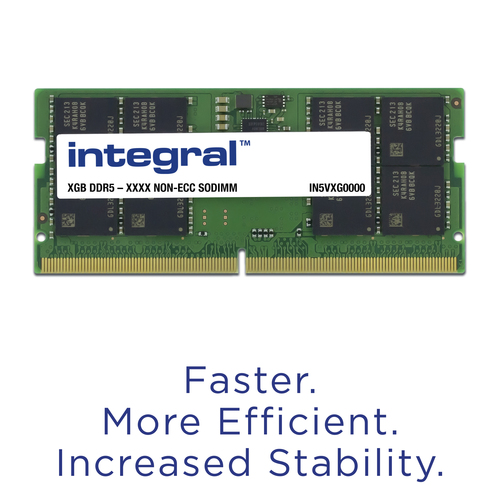 Integral 16GB LAPTOP RAM MODULE DDR5 5200MT/s PC5-41600 UNBUFFERED NON-ECC SODIMM – image 2