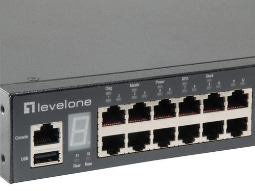 LevelOne GTP-5281 network switch Managed L3 Gigabit Ethernet (10/100/1000) Power over Ethernet (PoE) Black – image 3