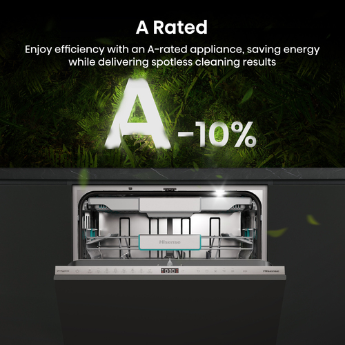 Hisense UV Clean HV693A60UVADUK Full-size Fully Integrated WiFi-enabled Dishwasher, White - image 4