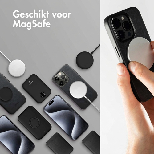 Accezz Leather Bookcase 2-in-1 met MagSafe iPhone 16 Pro - Onyx Black, afbeelding 7