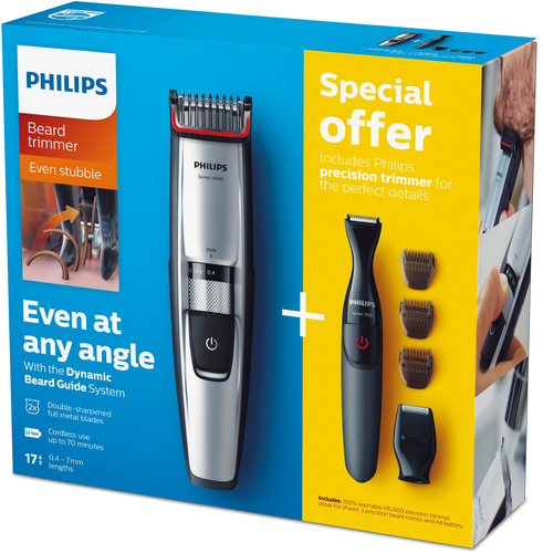 Philips BEARDTRIMMER Series 5000 0.2-mm precision settings Stubble trimmer – image 2