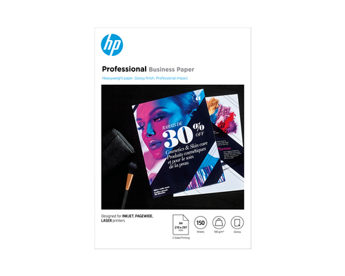 HP Professional Business Paper Glossy 180gsm A4 150 Sheets 3VK91A - image 1