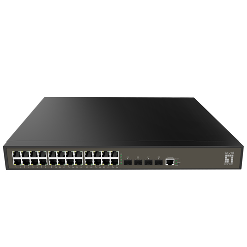 LevelOne GEL-2871 сетевой коммутатор Управляемый L2+ Gigabit Ethernet (10/100/1000) 1U Черный