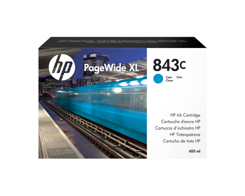 HP 843C 400-ml Cyan PageWide XL Ink Cartridge – image 1