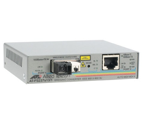 Allied Telesis 2-port Single Strand Fibre Media Converter