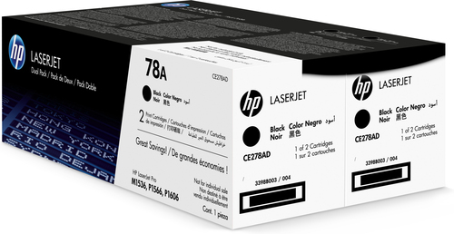 HP Inc. Toner LJ P1566/1606 78A Czarny 2.1k Dwupak CE278AD