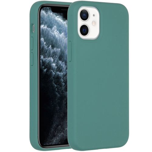 Accezz Liquid Silicone Backcover iPhone 12 Mini Telefoonhoesje Groen