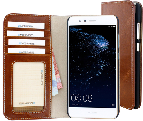Mobiparts Excellent Wallet Case Huawei P10 Lite Oaked Cognac