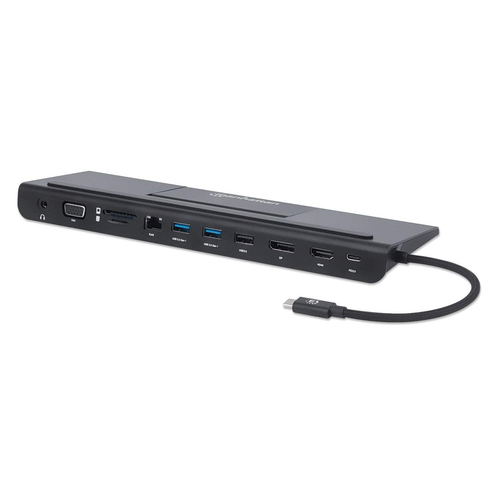 Manhattan 153478 док-станция для ноутбука Проводная USB 3.2 Gen 1 (3.1 Gen 1) Type-C Черный
