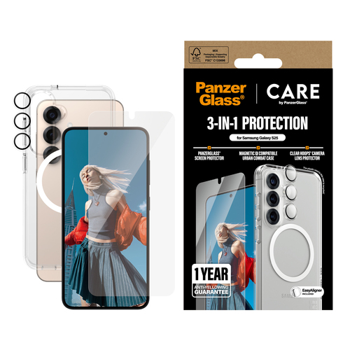 CARE by PanzerGlass Flagship 3-in-1 Bundle Samsung Galaxy S25 – Foto 2 von 4