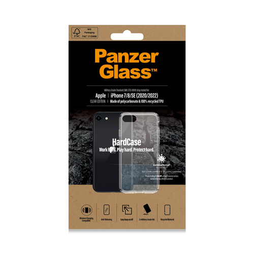 PanzerGlass HardCase Beskyttelsescover 100 % genbrugt thermoplastisk polyurethan (TPU) Polykarbonat Apple iPhone SE (2. generation), SE (3rd generation) – billede 2